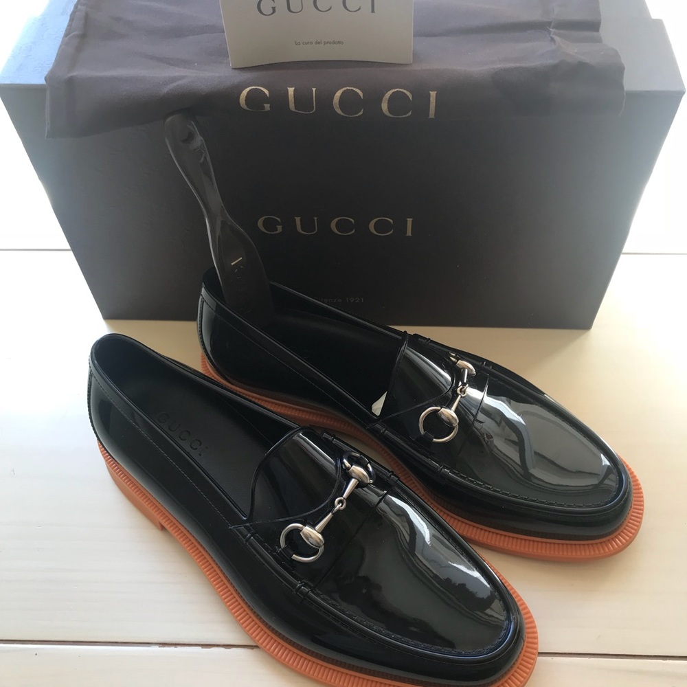 Men’s Gucci Rubber Horsebit Loafers